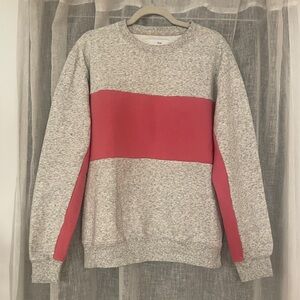 Aritzia Colorblocked Pink Grey Oversized Sweatshirt
